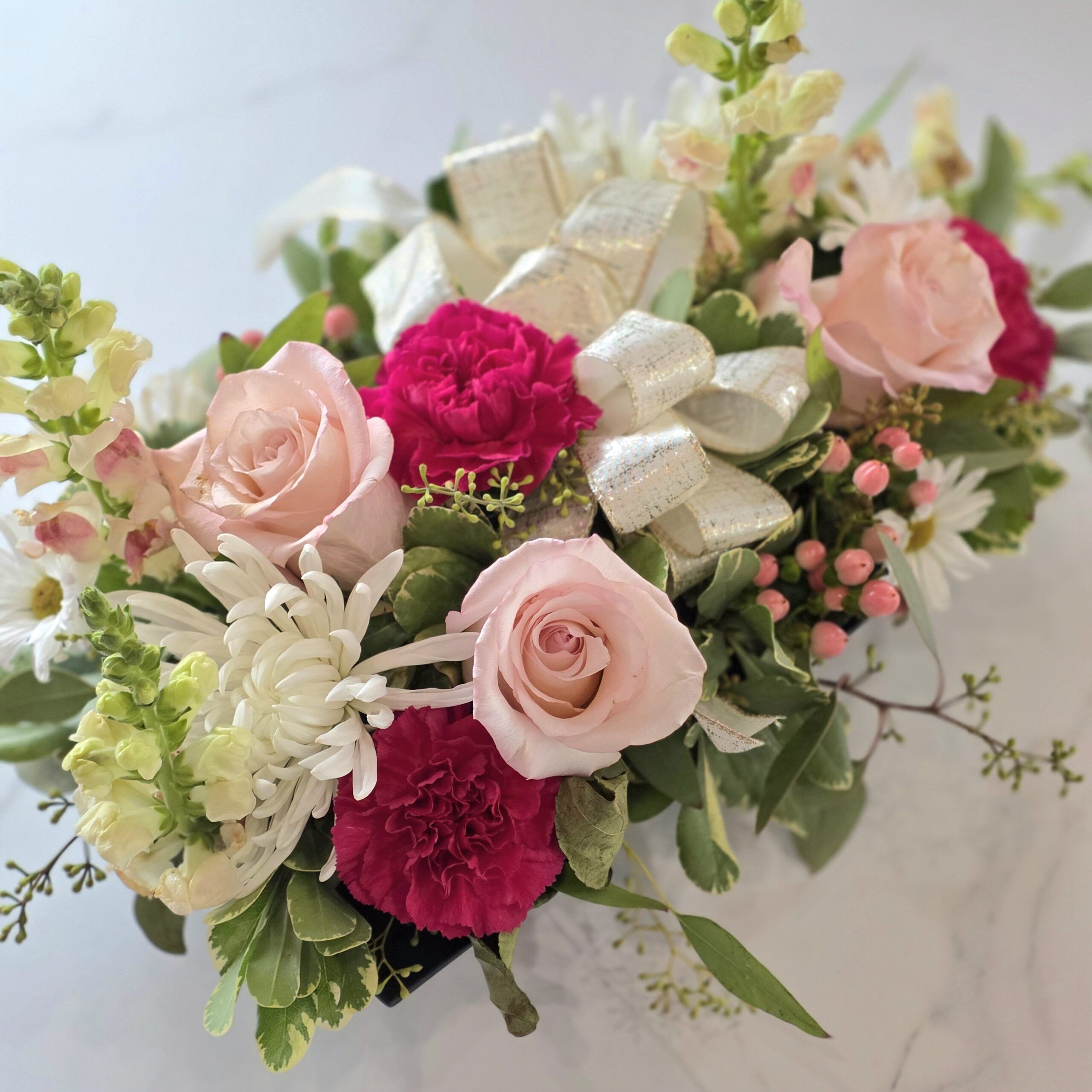 Rectangle Flower Arrangement - Pink 2
