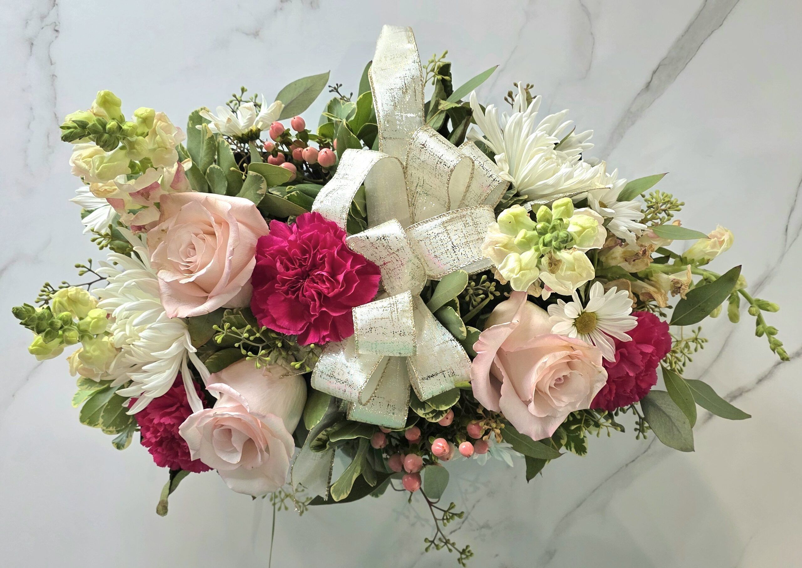 Rectangle Flower Arrangment - Pink