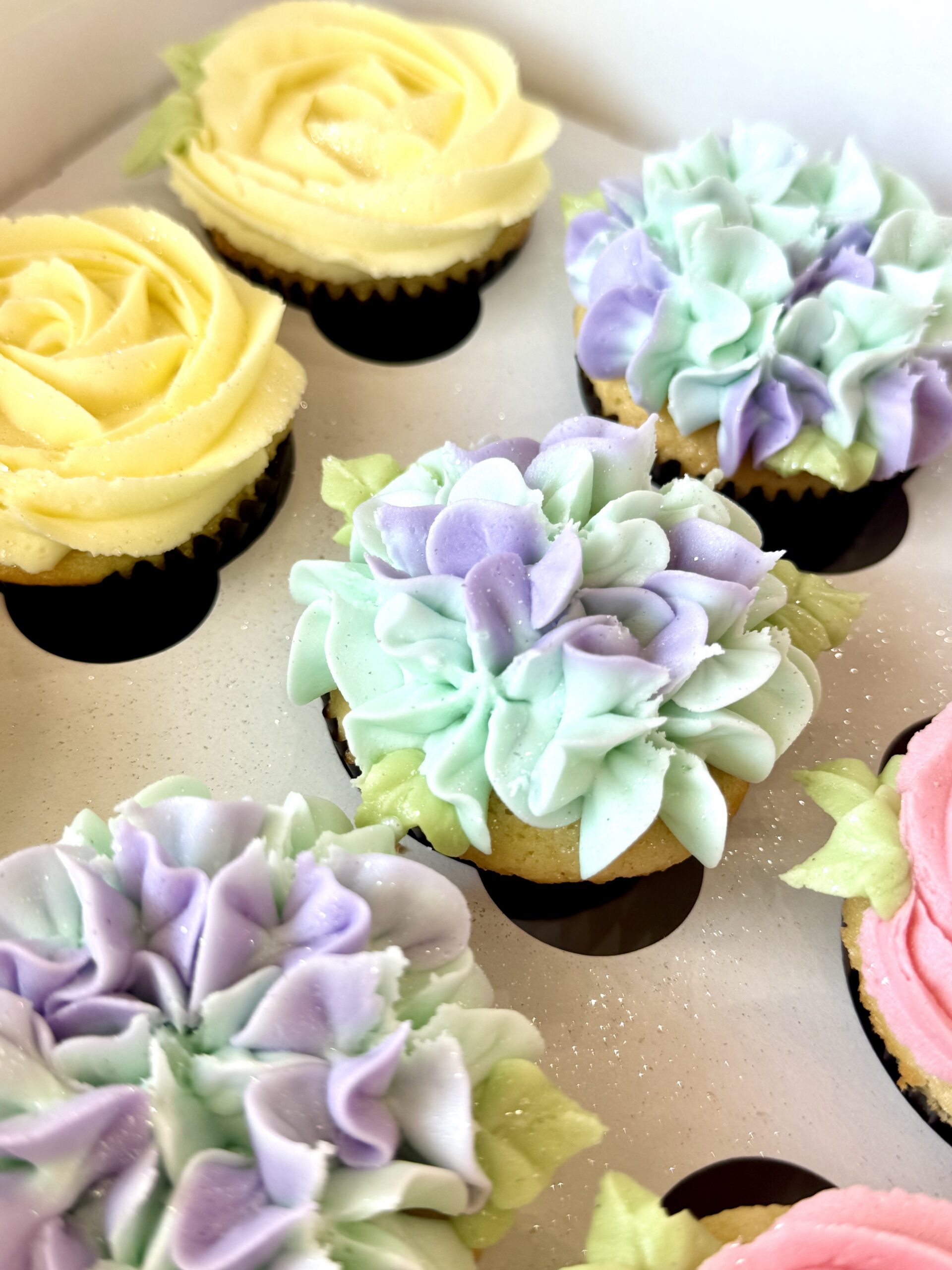 Hydrangea Flower Cupcake
