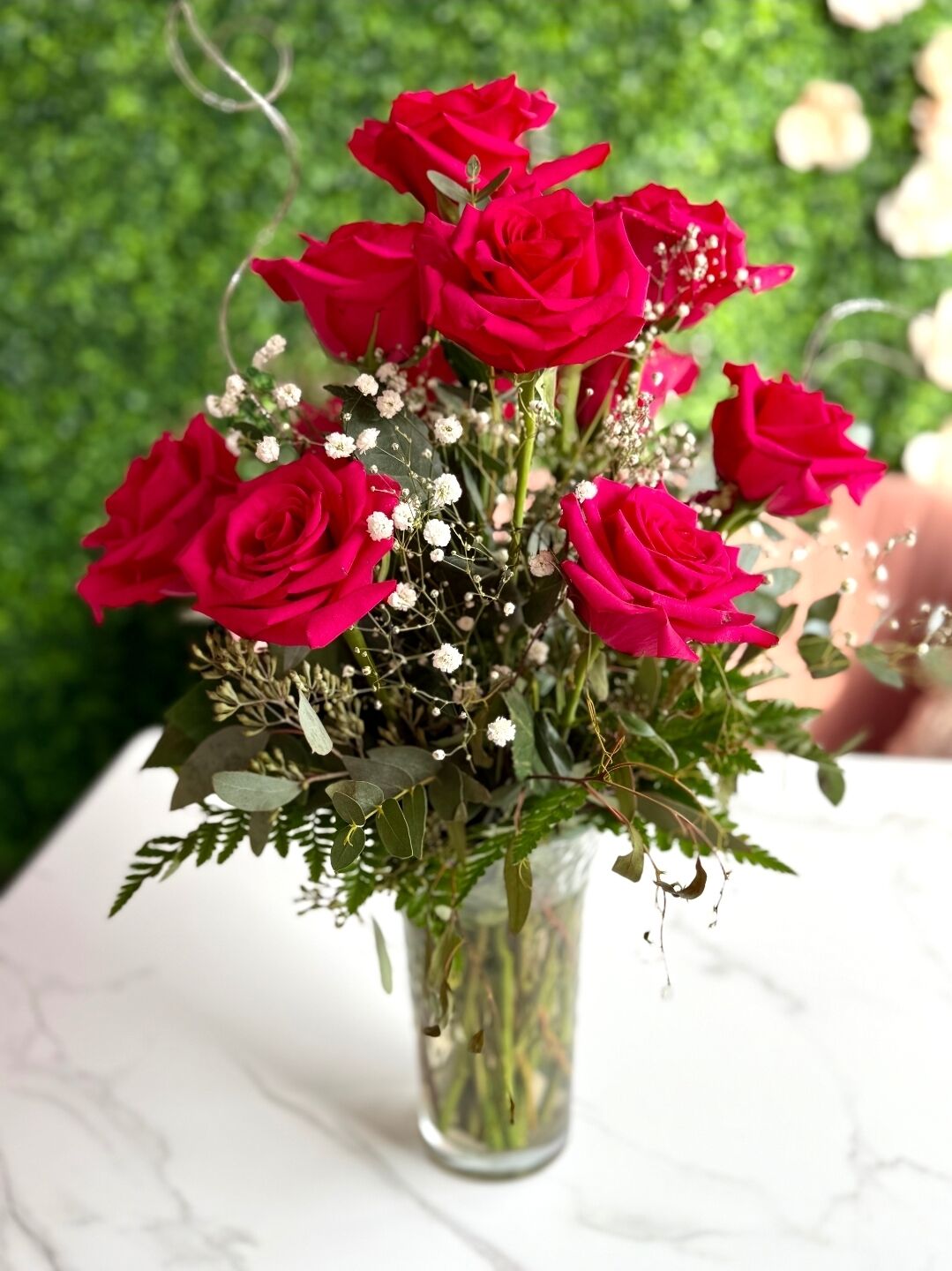 Dozen Roses Bouquet - Pink