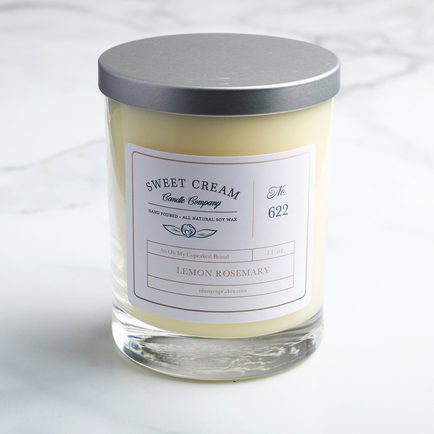 Lemon Rosemary Soy Candle – 11 oz | Oh My Cupcakes!