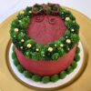 Nostalgic Holiday Wreath Cutting Cake