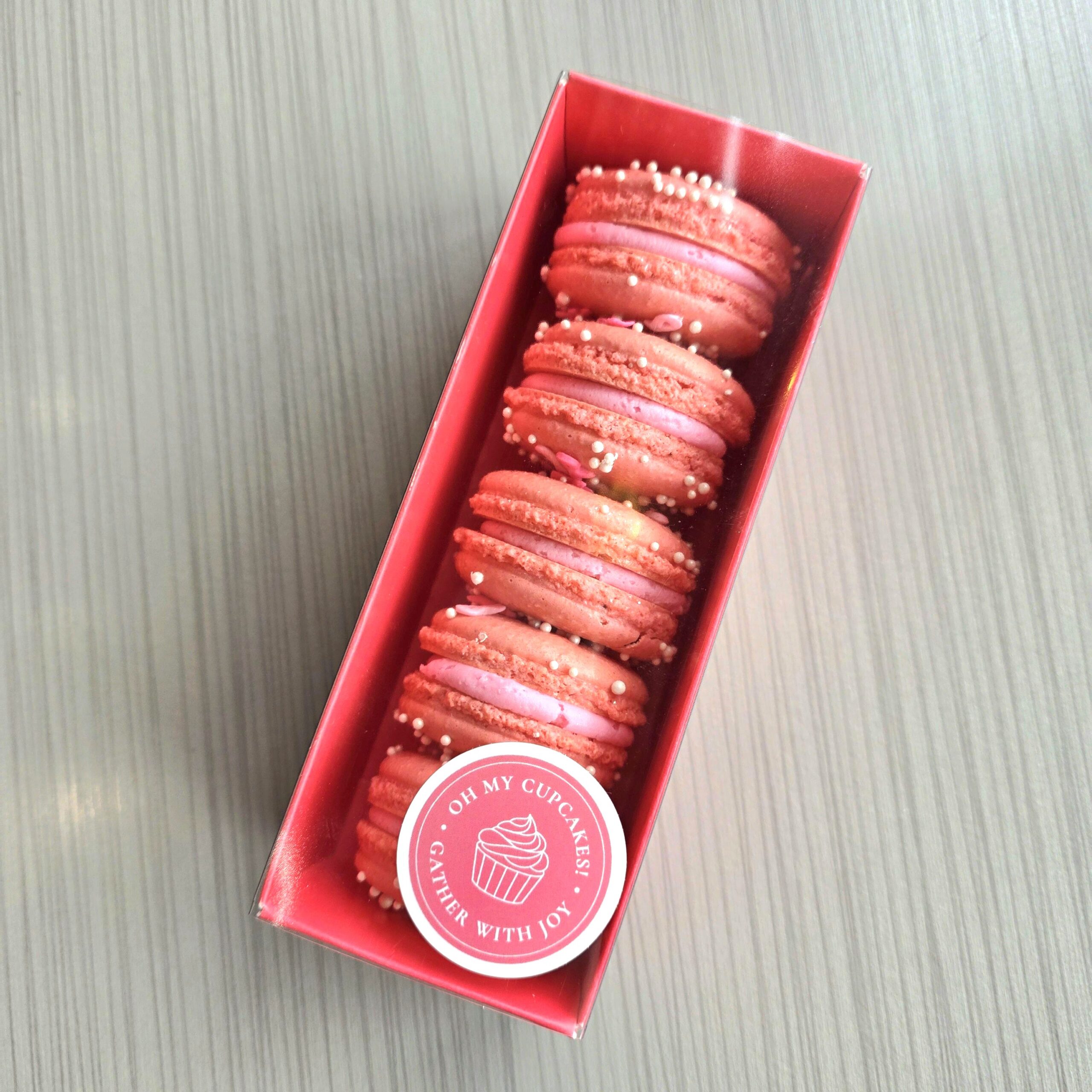 Pink Vanilla Macarons - Image 1