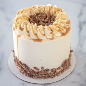 Salted Caramel Pumpkin Three Layer Cake